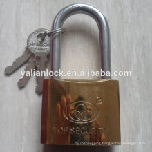 Long shackle golden plating lock